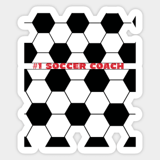 #1 Soccer Player Coach Sticker